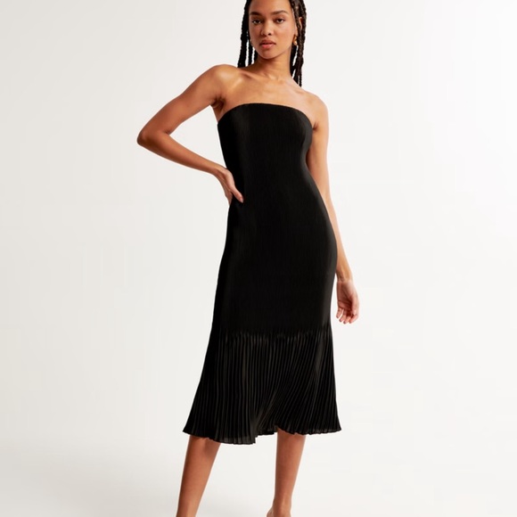 Abercrombie & Fitch Giselle Pleat Midi Dress - Picture 5 of 9